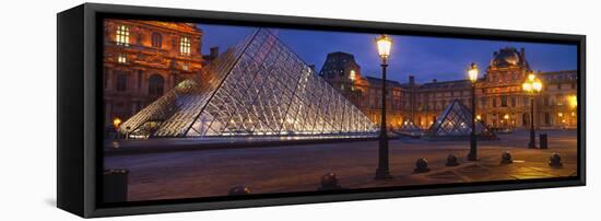 Pyramid at a Museum, Louvre Pyramid, Musee Du Louvre, Paris, France-null-Framed Premier Image Canvas