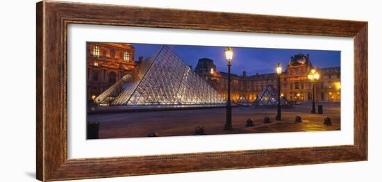 Pyramid at a Museum, Louvre Pyramid, Musee Du Louvre, Paris, France-null-Framed Photographic Print