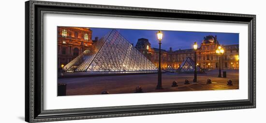 Pyramid at a Museum, Louvre Pyramid, Musee Du Louvre, Paris, France-null-Framed Photographic Print