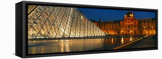 Pyramid at a Museum, Louvre Pyramid, Musee Du Louvre, Paris, France-null-Framed Premier Image Canvas