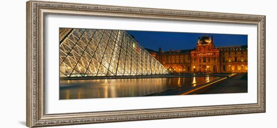 Pyramid at a Museum, Louvre Pyramid, Musee Du Louvre, Paris, France-null-Framed Photographic Print