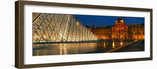 Pyramid at a Museum, Louvre Pyramid, Musee Du Louvre, Paris, France-null-Framed Photographic Print