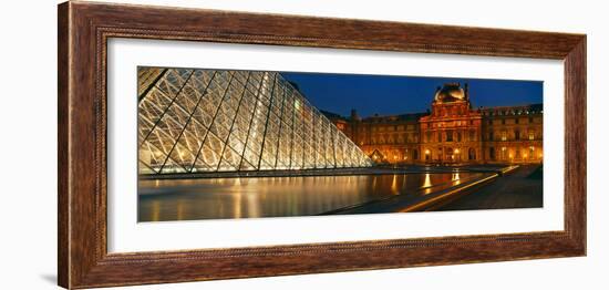 Pyramid at a Museum, Louvre Pyramid, Musee Du Louvre, Paris, France-null-Framed Photographic Print