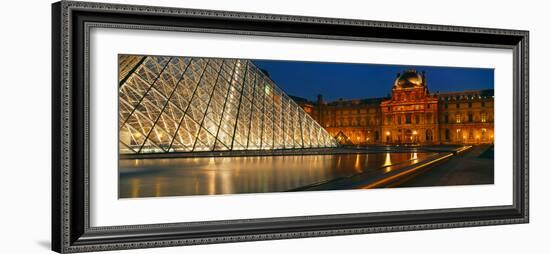 Pyramid at a Museum, Louvre Pyramid, Musee Du Louvre, Paris, France-null-Framed Photographic Print