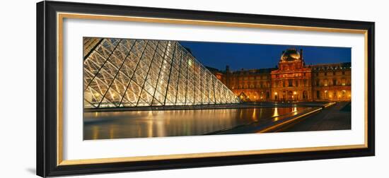 Pyramid at a Museum, Louvre Pyramid, Musee Du Louvre, Paris, France-null-Framed Photographic Print