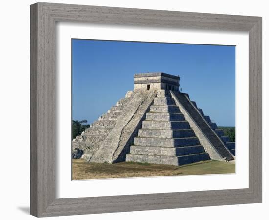 Pyramid at Chichen Itza, UNESCO World Heritage Site, Mexico, North America-Tovy Adina-Framed Photographic Print