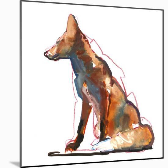 Pyramid fox, 2021, (mixed media)-Mark Adlington-Mounted Giclee Print