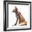 Pyramid fox, 2021, (mixed media)-Mark Adlington-Framed Giclee Print