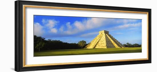 Pyramid in a Field, Kukulkan Pyramid, Chichen Itza, Yucatan, Mexico-null-Framed Photographic Print