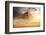 Pyramid in Sand Dust under Gray Clouds-Givaga-Framed Photographic Print