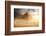 Pyramid in Sand Dust under Gray Clouds-Givaga-Framed Photographic Print