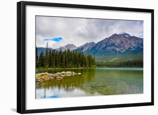 Pyramid Lake, Pyramid Mountain, Jasper National Park-Sonja Jordan-Framed Photographic Print