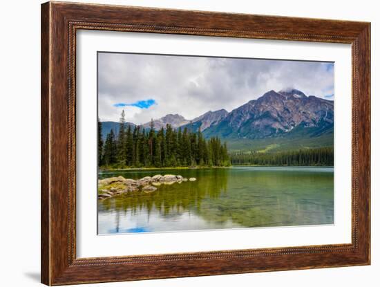 Pyramid Lake, Pyramid Mountain, Jasper National Park-Sonja Jordan-Framed Photographic Print