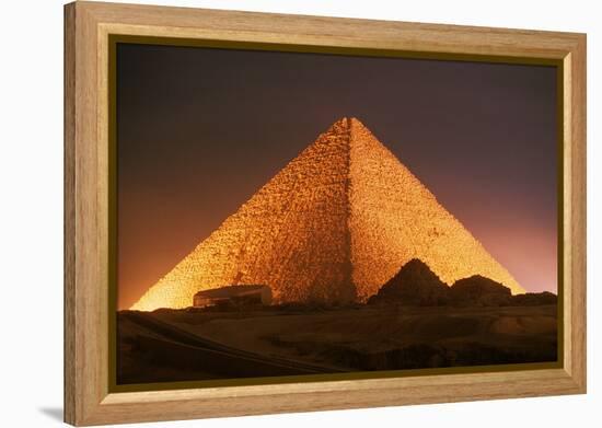 Pyramid of Cheops at Night-Roger Ressmeyer-Framed Premier Image Canvas