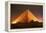 Pyramid of Cheops at Night-Roger Ressmeyer-Framed Premier Image Canvas