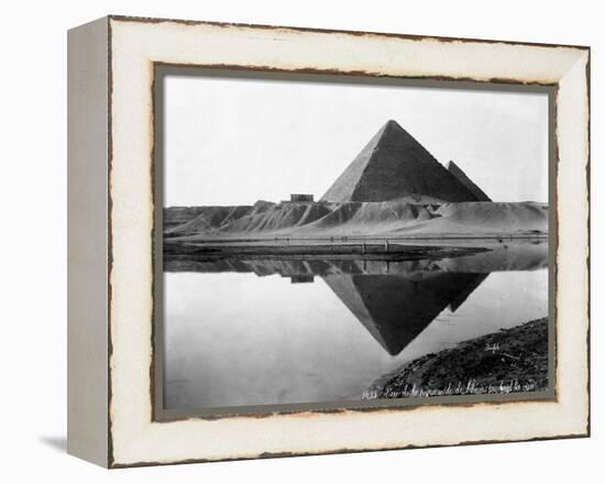 Pyramid of Cheops Reflected in Nile River-null-Framed Premier Image Canvas