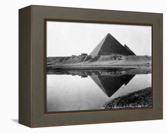 Pyramid of Cheops Reflected in Nile River-null-Framed Premier Image Canvas