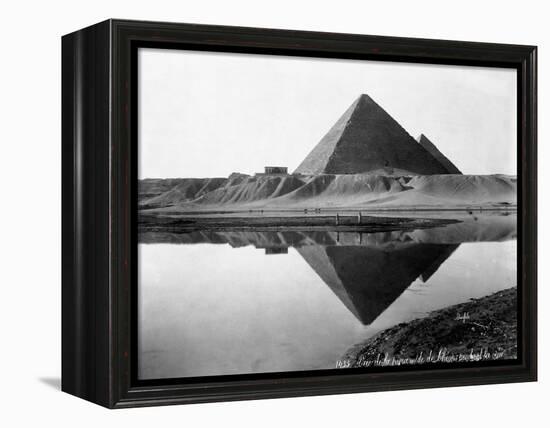 Pyramid of Cheops Reflected in Nile River-null-Framed Premier Image Canvas