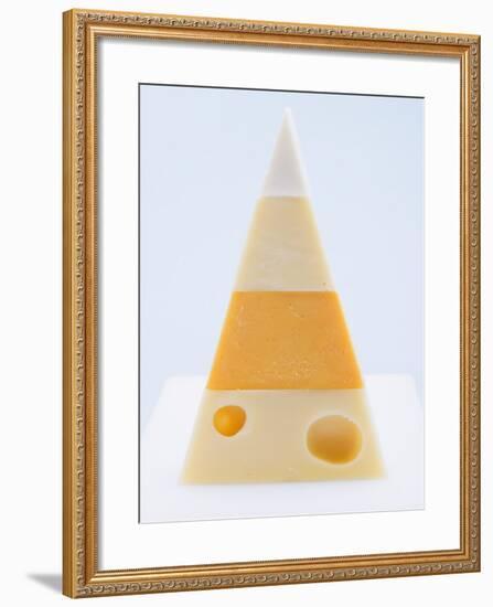 Pyramid of Hard Cheeses-null-Framed Photographic Print