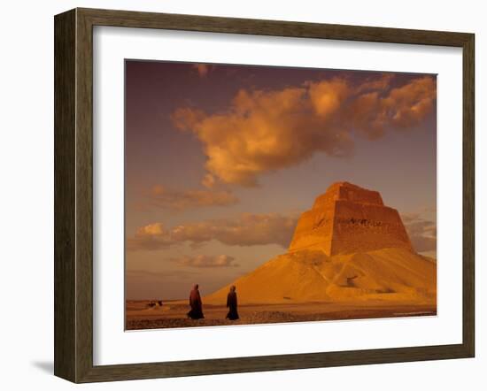 Pyramid of King Sneferu, Meidum, Old Kingdom, Egypt-Kenneth Garrett-Framed Photographic Print