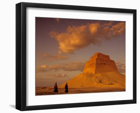 Pyramid of King Sneferu, Meidum, Old Kingdom, Egypt-Kenneth Garrett-Framed Photographic Print