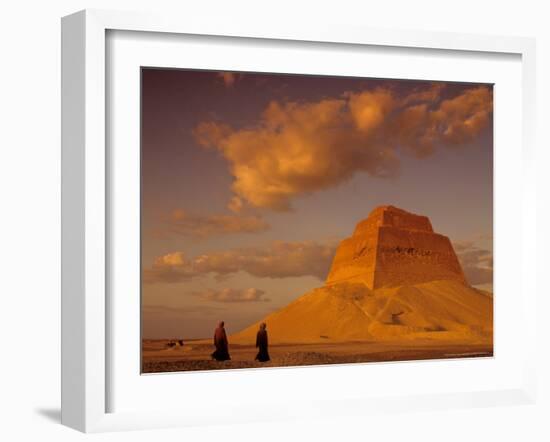 Pyramid of King Sneferu, Meidum, Old Kingdom, Egypt-Kenneth Garrett-Framed Photographic Print