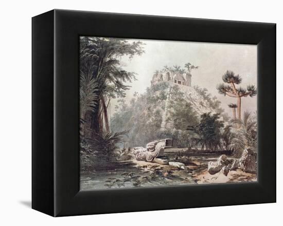 Pyramid of Kukulkan in Chichen Itza-Frederick Catherwood-Framed Premier Image Canvas