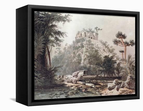 Pyramid of Kukulkan in Chichen Itza-Frederick Catherwood-Framed Premier Image Canvas