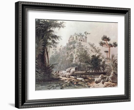 Pyramid of Kukulkan in Chichen Itza-Frederick Catherwood-Framed Giclee Print