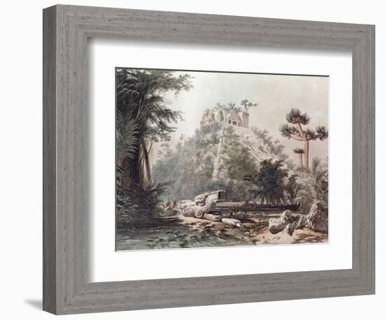 Pyramid of Kukulkan in Chichen Itza-Frederick Catherwood-Framed Giclee Print