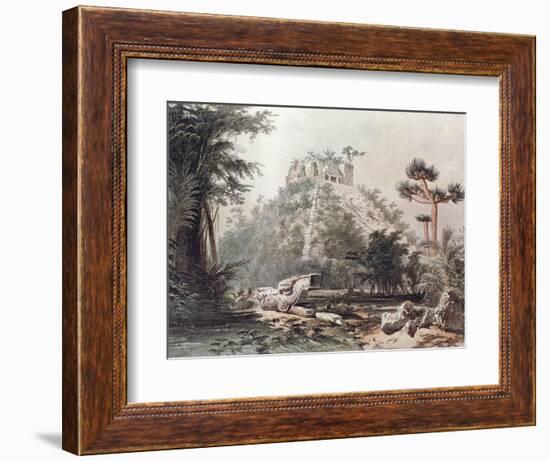 Pyramid of Kukulkan in Chichen Itza-Frederick Catherwood-Framed Giclee Print