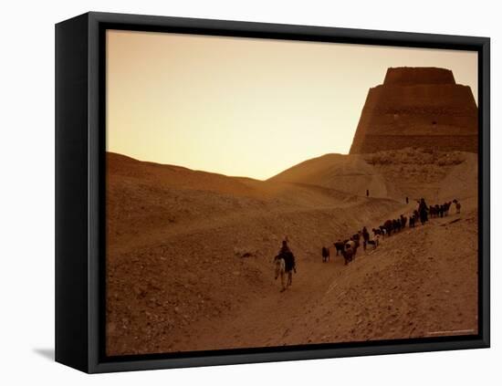 Pyramid of Meidum, Old Kingdom, Egypt-Kenneth Garrett-Framed Premier Image Canvas