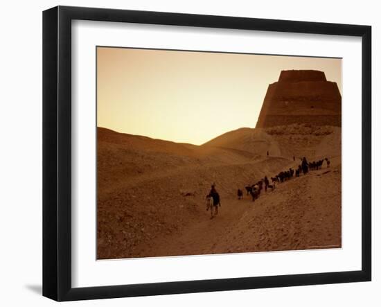 Pyramid of Meidum, Old Kingdom, Egypt-Kenneth Garrett-Framed Photographic Print