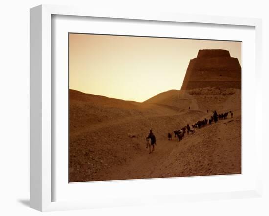 Pyramid of Meidum, Old Kingdom, Egypt-Kenneth Garrett-Framed Photographic Print