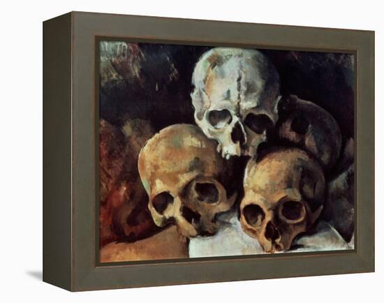 Pyramid of Skulls, 1898-1900-Paul Cézanne-Framed Premier Image Canvas