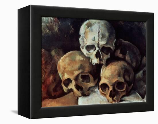 Pyramid of Skulls, 1898-1900-Paul Cézanne-Framed Premier Image Canvas