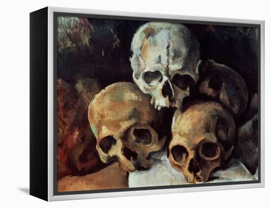 Pyramid of Skulls, 1898-1900-Paul Cézanne-Framed Premier Image Canvas