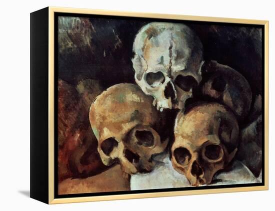 Pyramid of Skulls, 1898-1900-Paul Cézanne-Framed Premier Image Canvas