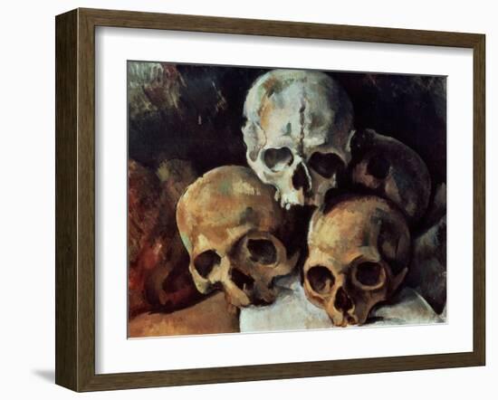 Pyramid of Skulls, 1898-1900-Paul Cézanne-Framed Giclee Print