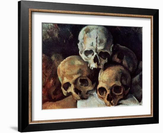 Pyramid of Skulls, 1898-1900-Paul Cézanne-Framed Giclee Print