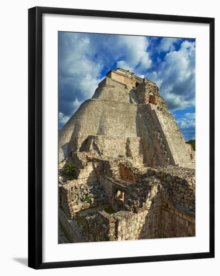 Pyramid of the Magician, Mayan Archaeological Site, Uxmal, Yucatan State, Mexico-null-Framed Photographic Print