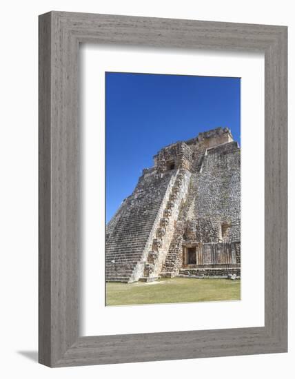 Pyramid of the Magician, Uxmal, Mayan Archaeological Site, Yucatan, Mexico, North America-Richard Maschmeyer-Framed Photographic Print