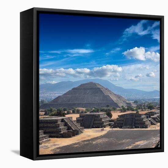 Pyramid of the Sun. Teotihuacan. Mexico. View from the Pyramid of the Moon.-f9photos-Framed Premier Image Canvas