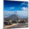 Pyramid of the Sun. Teotihuacan. Mexico. View from the Pyramid of the Moon.-f9photos-Mounted Photographic Print