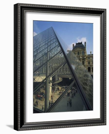 Pyramide and Palais Du Louvre, Musee Du Lourve, Paris, France, Europe-Nigel Francis-Framed Photographic Print