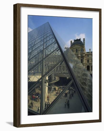 Pyramide and Palais Du Louvre, Musee Du Lourve, Paris, France, Europe-Nigel Francis-Framed Photographic Print