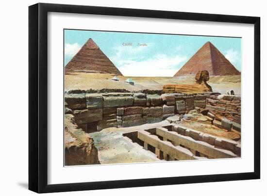 Pyramids and Sphinx at Giza, Egypt-null-Framed Art Print