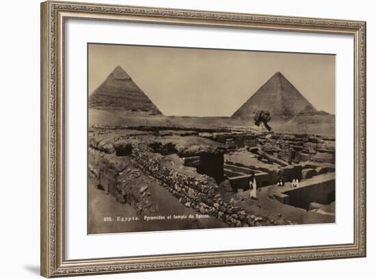 Pyramids and Temple of the Sphinx, Giza, Egypt-null-Framed Photographic Print