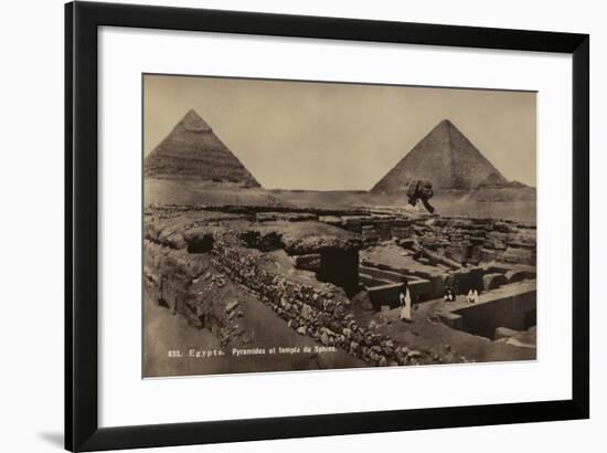 Pyramids and Temple of the Sphinx, Giza, Egypt-null-Framed Photographic Print