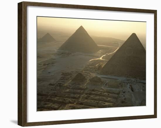 Pyramids at Giza, Giza Plateau, Egypt-Kenneth Garrett-Framed Photographic Print